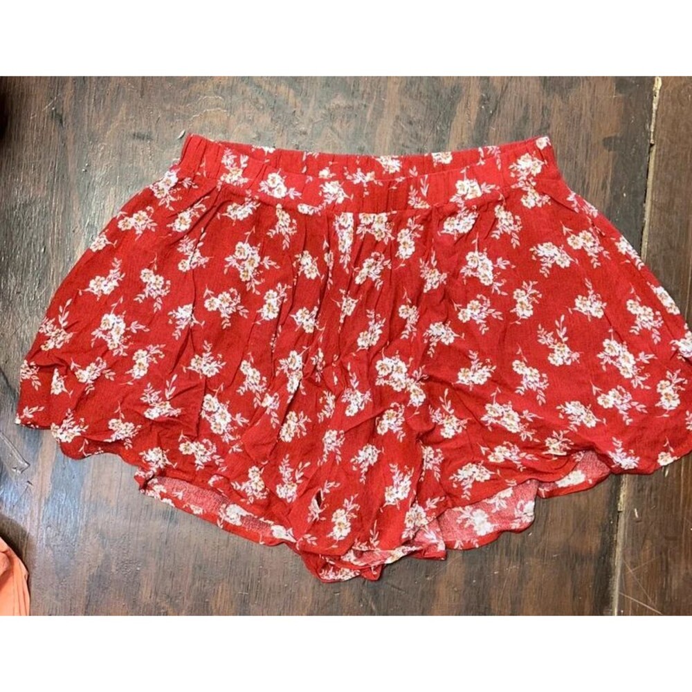 Altar’d State Red Floral Shorts Size Small